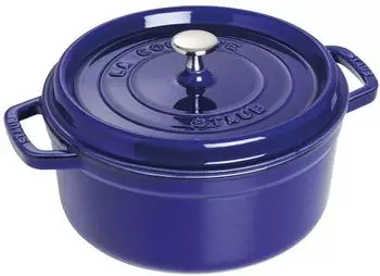 Staub Bratentopf 22 cm rund dunkelblau