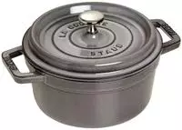 Staub 1003913, Staub La Cocotte 20cm rund, Graphit-grau, Gusseisen