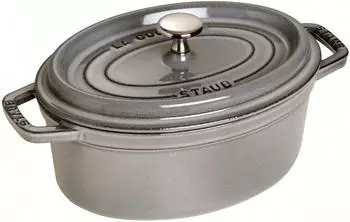 Staub Bratentopf 23 x 18 cm oval graphitgrau