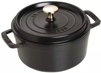 Staub Bratentopf 18 cm rund schwarz