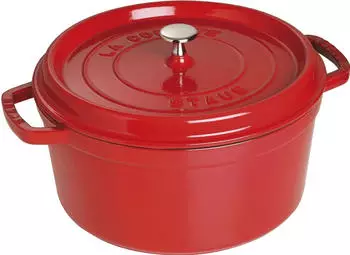 Staub Bratentopf 30 cm rund kirschrot
