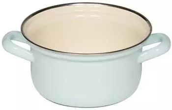 Riess Classic Kasserolle mit Chromrand 14 cm pastelltürkis
