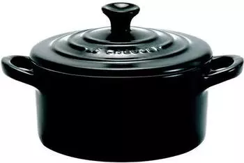 Le Creuset Poterie Mini Cocotte 10 cm 0,2 L schwarz