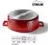 Stoneline Bräter Gourmet oval 32x25 cm rot