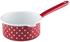 Riess Stielkasserolle mit Ausguss 14 cm Pünktchen rot