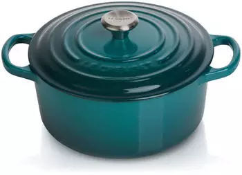 Le Creuset Signature Br&auml;ter 24 cm rund deep teal