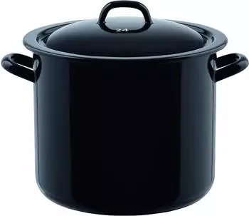 Riess Email Topf mit B&ouml;rdel 28 cm