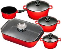 KING Topf-Set Set, je 1 Kochtopf 16/20/24 cm, Stielkasserolle 16 cm, Br&auml;ter 40...