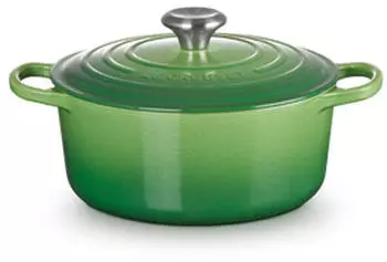 Le Creuset Signature Bräter 24 cm rund bamboo green