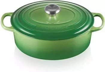 Le Creuset Signature Bräter oval 31 cm bamboo green