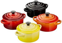 Le Creuset 79212105129100, 4x1 Le Creuset Mini Braeterset m.Deckel 10x5cm, Feuer u.