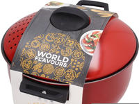 Kitchencraft: Welt Der Aromen - Gro&szlig;er Nudelkocher Mit Deckelsieb, Rot, 4 Liter