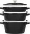 Staub La Cocotte Kochtopfset 3-teilig schwarz