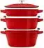 Staub La Cocotte Kochtopfset 3-teilig kirsch-rot