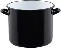 Riess-kelomat - Riess Riesen Topf Mit B&ouml;rdel &Oslash;24cm 8 Liter Schwarz Emaille Classic
