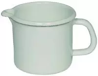 Riess 0038-033, Riess Schnabeltopf Emaille Topf Wei&szlig; 9 cm
