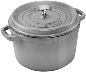 Staub Cocotte hoch 24 cm graphitgrau