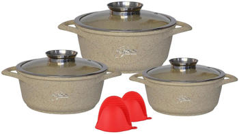 Cheffinger 6-teilig Aluguss (&oslash; 20-28 cm) beige