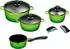 King Topf-Set, Aluminiumguss, (Set, 5-tlg., 4 Töpfe, 3 Deckel, 1 Bräter), Induktion, grün