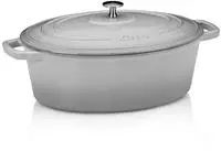 Kela 12608, Kela Br&auml;ter Calido 6l oval grau (Kochtopf, Gusseisen) (12608)