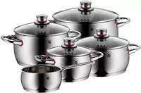 WMF 07.7455.6380, WMF Quality One Kochgeschirr-Set 9-teilig, T&ouml;pfe mit Deckeln,