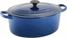 Le Creuset Tradition Bräter 29 cm oval kobaltblau