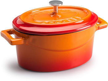 Pentole Agnelli Slowcook Kasserolle oval 0,4 L orange
