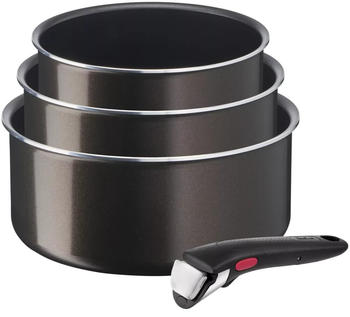 Tefal Ingenio Easy Plus Pot 3 Pieces Black