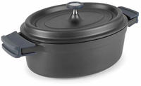 Lacor - Ovale Emaillierte Auflaufform Aus Gusseisen 26cm Schwarz 25933