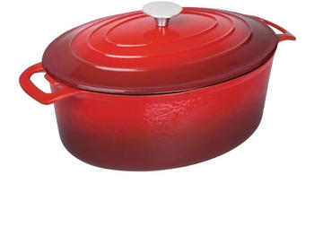 Vogue Ovaler Schmortopf 6l rot