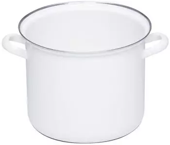 Riess Topf mit Chromrand 20 cm wei&szlig;