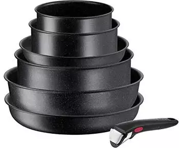 Tefal Ingenio Black Stone Kochgeschirr 7-tlg.