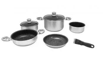 Gimex Kochtopfset 8-tlg. silber