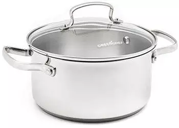 Greenchef Profile Plus Kochtopf 18cm 2,1l Silber