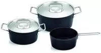 Fissler Topf-Set "Adamant" Set, Kochtopf 20 + Bratentopf 24 + Stielkasserolle 18cm