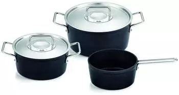 Fissler Kochtopfset Adamant 3-teilig schwarz Fissler Kochtopfset Adamant 3-teilig schwarz
