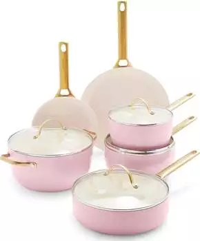 GreenPan Padova Keramik 10-teilig rosa