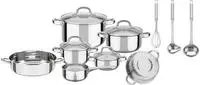 GSW Topf-Set "Montreal" Set, Kochtopf 14/16/20/24 cm, Stielkasserolle 14 cm, Pfanne