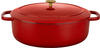 Ballarini Cocotte BELLAMONTE 37 cm oval 9,5 Liter Bräter aus Gusseisen rot