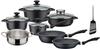 GSW Topf-Set »Gourmet Granit«, Aluminiumguss, (Set, 12 tlg., Kochtopf 20/24,