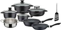 GSW Topf-Set "Gourmet Granit" Set, Kochtopf 20/24, Stieltopf 16, Pfanne 20/24,