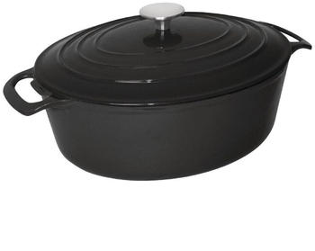 Vogue Ovaler Schmortopf 6l schwarz