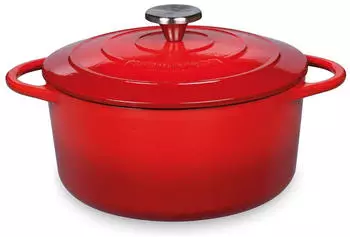 K&uuml;chenprofi Provence Bratentopf mit Gussdeckel rund 22cm rot