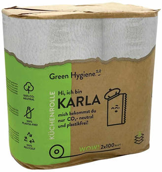 Green Hygiene Karla Küchenrolle 3-lagig (2 x 100 Blatt)