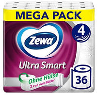 Zewa Toilettenpapier Ultra Smart, 4-lagig 488978 , 1 Polysack = 9 Packungen &agrave; 4 x