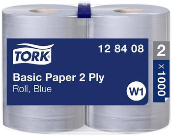Tork W1 128408 Standard-Papierwischtücher blau (2 Rollen)