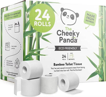 The Cheeky Panda Bambus Toilettenpapier 3-lagig (24 Rollen)