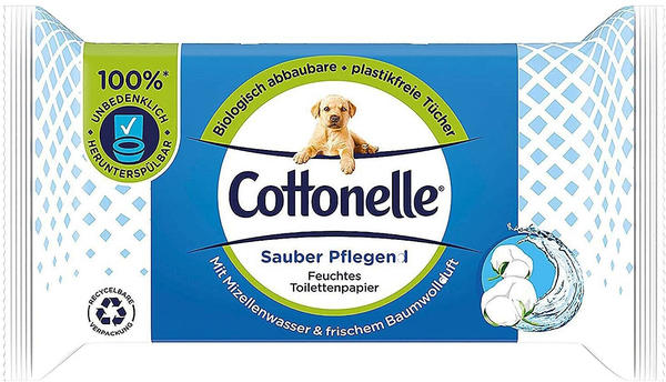 Hakle Cottonelle Feuchtes Toilettenpapier Sauber Pflegend (42 Stk.)