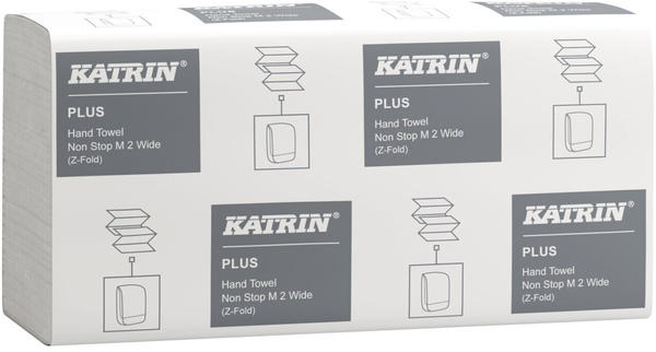 Katrin 61587 Plus Non Stop M2 Wide Papierhandtuch 2-lagig Z-Falzung weiß (15 x 160 Stk.)
