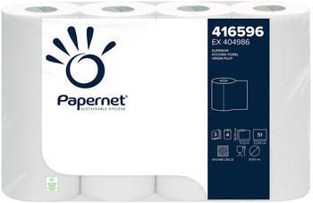 Papernet Superior Küchenrollen 3-lagig weiß 26 x 22 cm (8 x 4 Rollen)